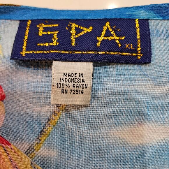 Women's Vintage SPA Hawiian Fringe Top Size XL - Picture 2 of 5